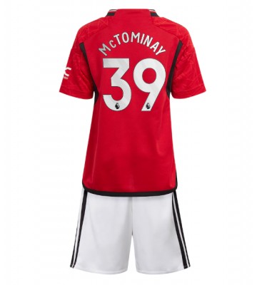 Manchester United Scott McTominay #39 Primera Equipación Niños 2023-24 Manga Corta (+ Pantalones cortos)